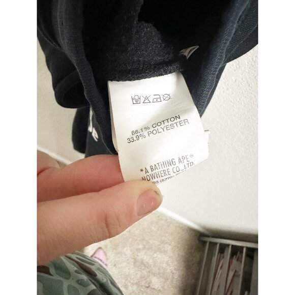 AAPE by A Bathing Ape Jogger Sweatpants Camo Pocket Fleece Black Men Small - Picture 3 of 6